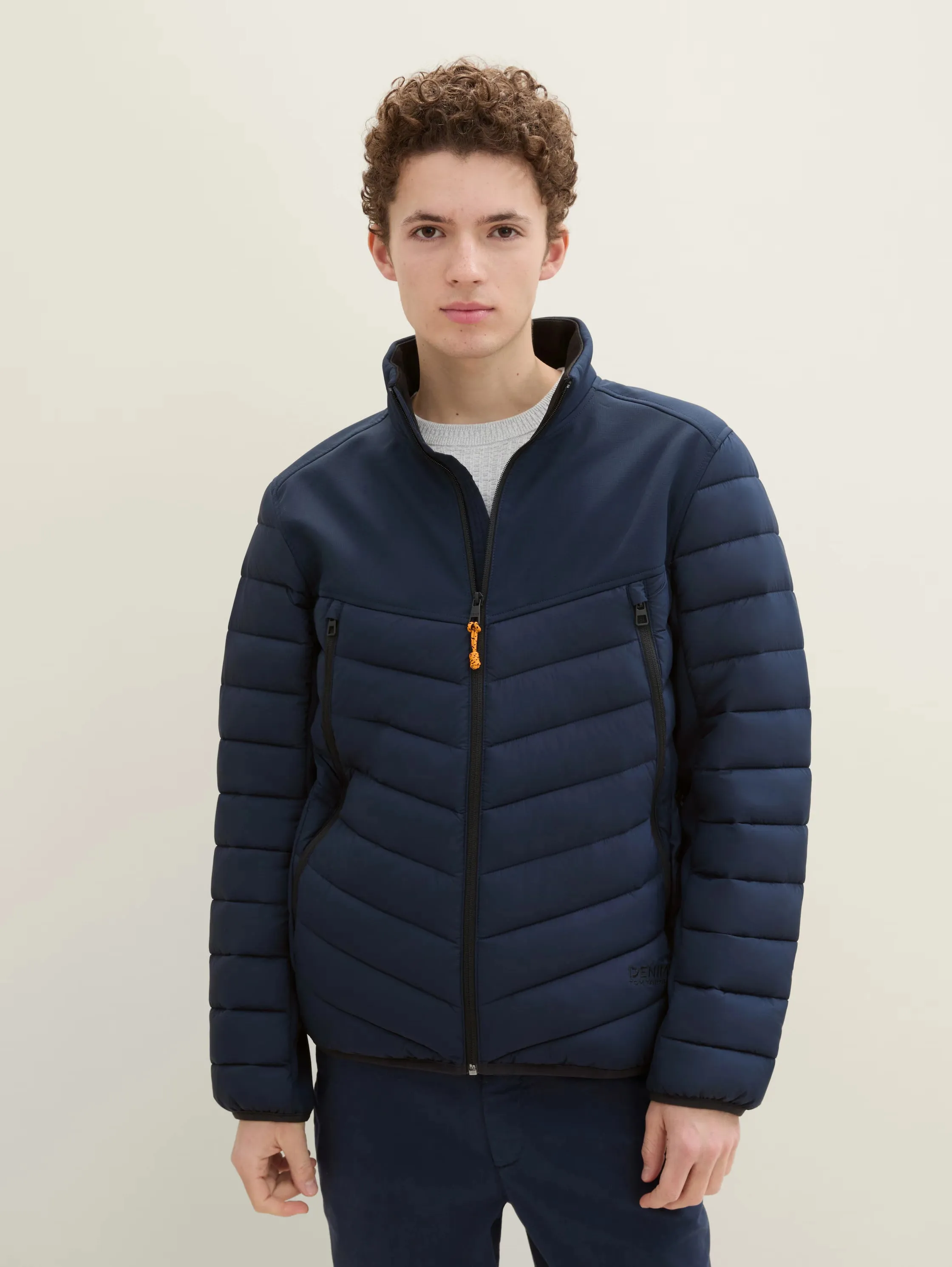 Tom Tailor Hybrid Quilted Navy Jacket