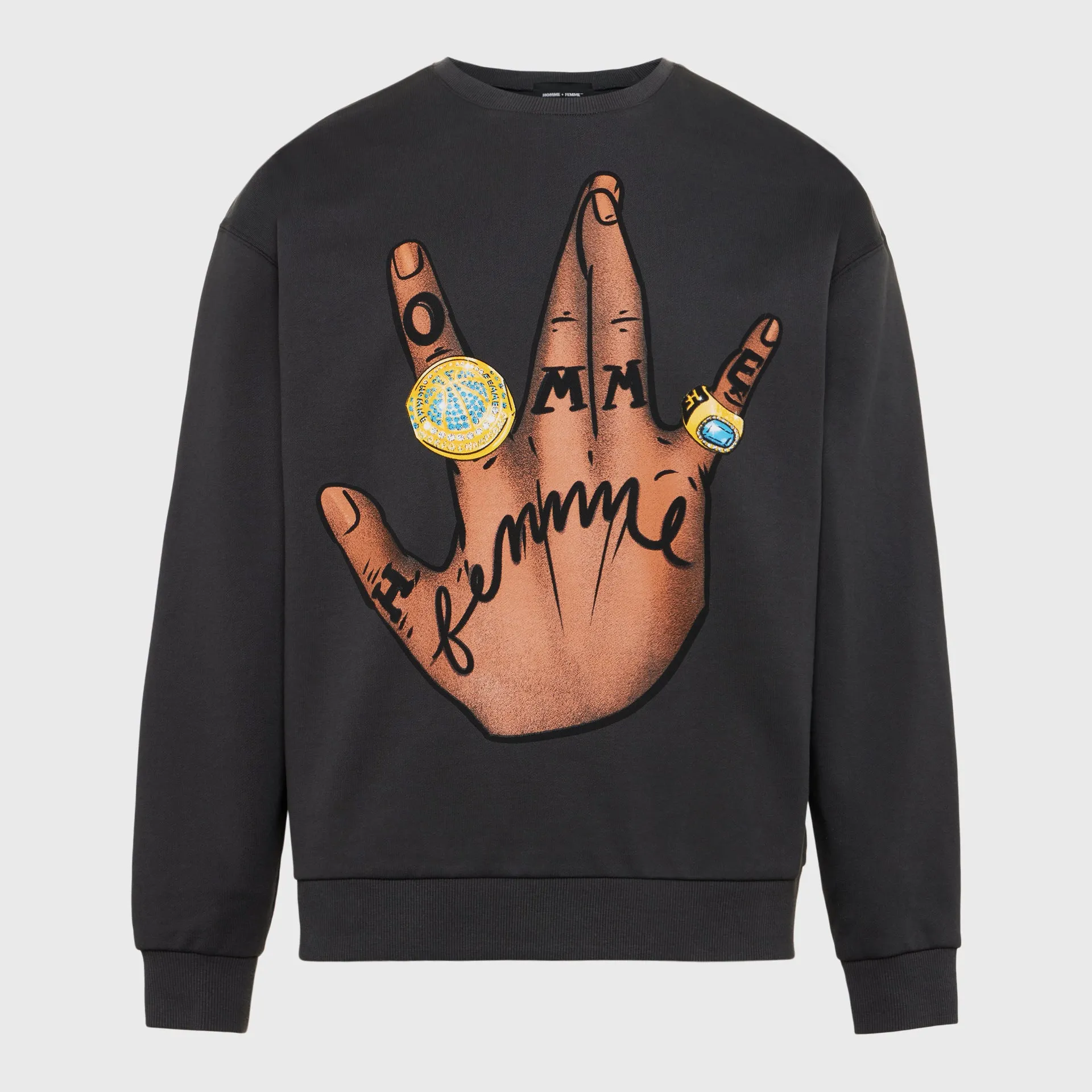 Twisted Champs Crewneck Charcoal