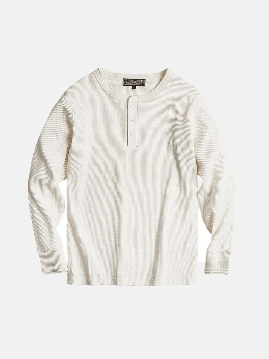 Waffle Long-Sleeve Henley Shirt