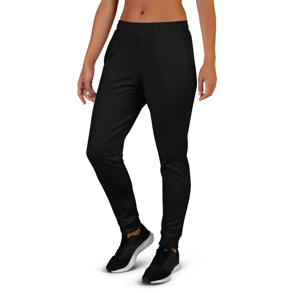 Women's Joggers, Solid Black - Fade Resistant