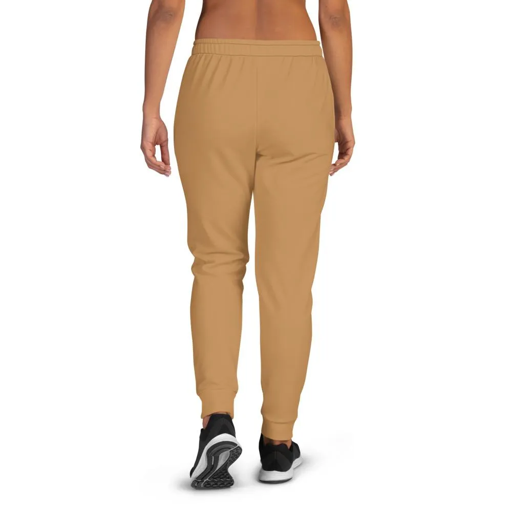 Women's Joggers, Solid Light Brown - Fade Resistant